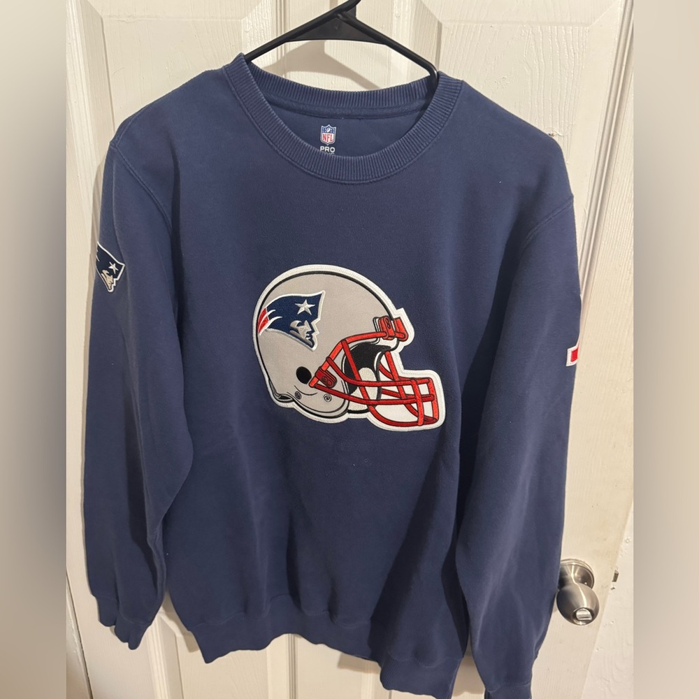 Tom Brady Embrioded Logos Sweatshirt Size M